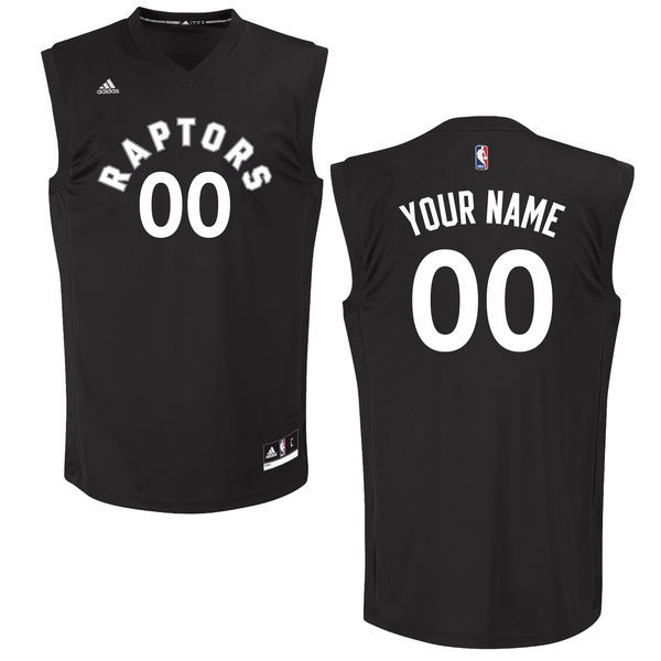 Men Toronto Raptors Adidas Black Custom Chase NBA Jersey